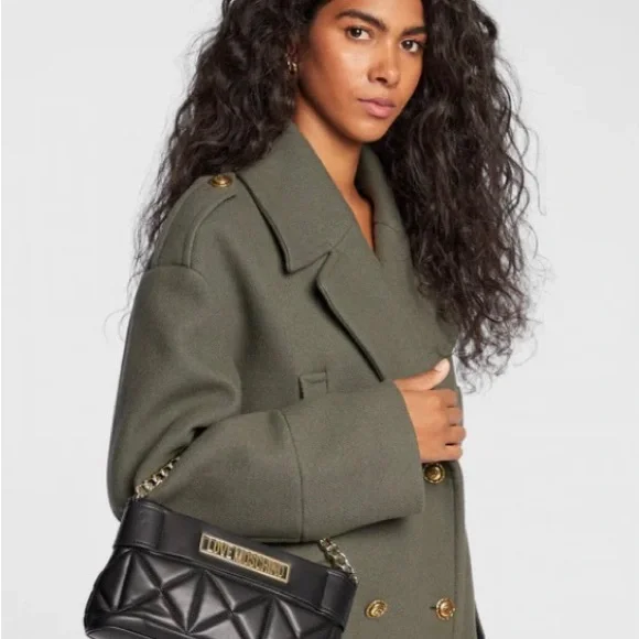 NWT, Love Moschino Vegan Leather Quilted Bag